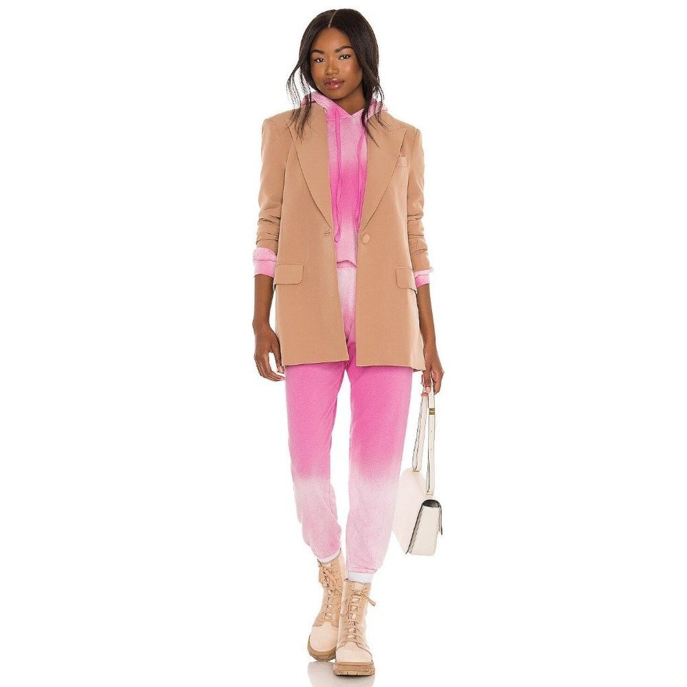 NWT‎ Michael Lauren Gower Sweatshirt Drawstring Hoodie Sweater Pullover Pink M - Picture 5 of 11